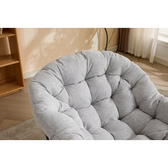 Fotoliu Balansoar Lilia, 90x102x89 h cm, Stofa Gri picture - 8