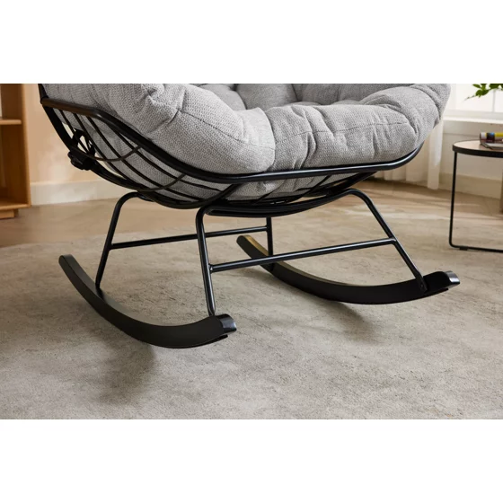 Fotoliu Balansoar Lilia, 90x102x89 h cm, Stofa Gri picture - 10