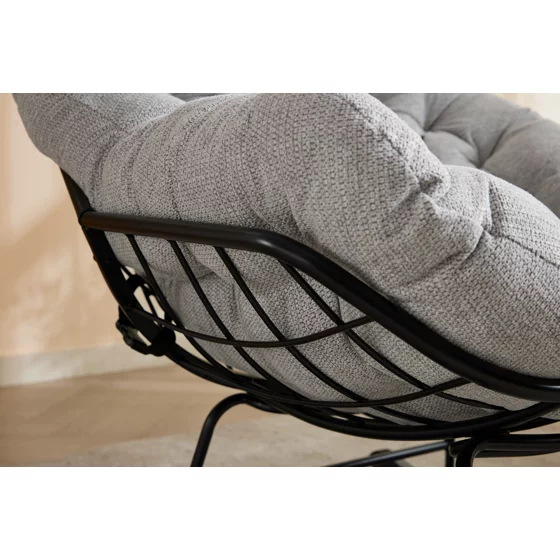 Fotoliu Balansoar Lilia, 90x102x89 h cm, Stofa Gri picture - 11