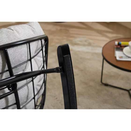 Fotoliu Balansoar Lilia, 90x102x89 h cm, Stofa Gri picture - 12