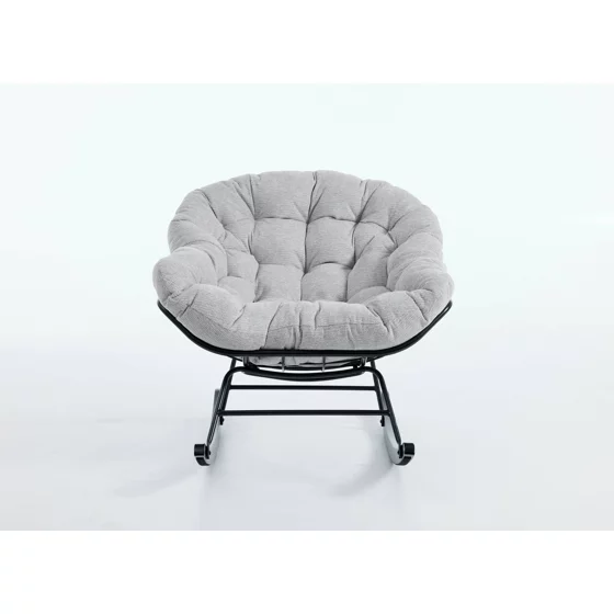 Fotoliu Balansoar Lilia, 90x102x89 h cm, Stofa Gri picture - 13