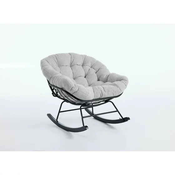 Fotoliu Balansoar Lilia, 90x102x89 h cm, Stofa Gri picture - 14