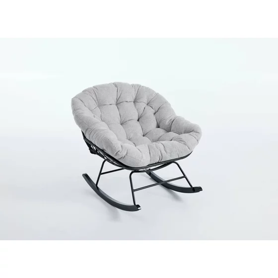 Fotoliu Balansoar Lilia, 90x102x89 h cm, Stofa Gri picture - 15