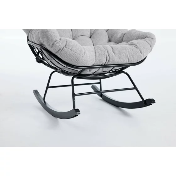 Fotoliu Balansoar Lilia, 90x102x89 h cm, Stofa Gri picture - 19