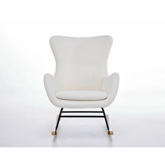 Fotoliu Balansoar Molma, 67x85x93 cm, Stofa Boucle, Beige picture - 4