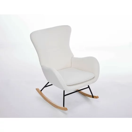 Fotoliu Balansoar Molma, 67x85x93 cm, Stofa Boucle, Beige picture - 6