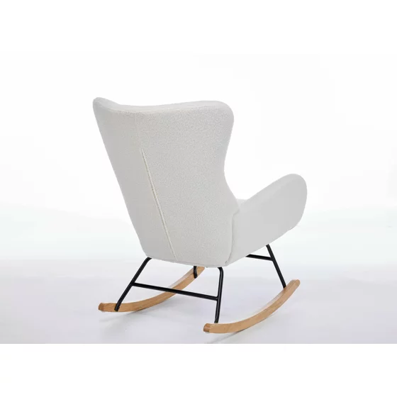 Fotoliu Balansoar Molma, 67x85x93 cm, Stofa Boucle, Beige picture - 8