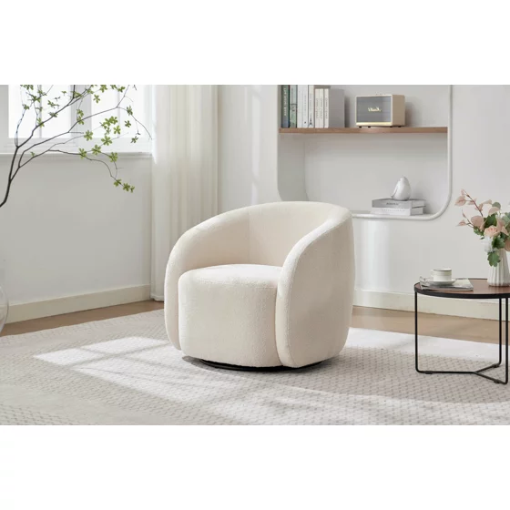 Fotoliu Chill, 72x77x69 h cm, Stofa Boucle Crem picture - 1