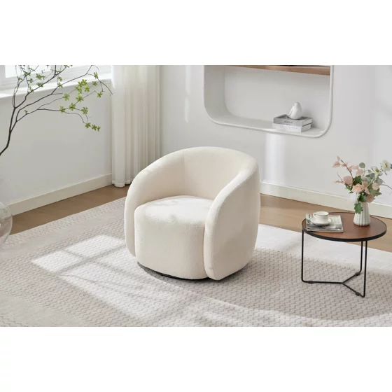 Fotoliu Chill, 72x77x69 h cm, Stofa Boucle Crem picture - 2