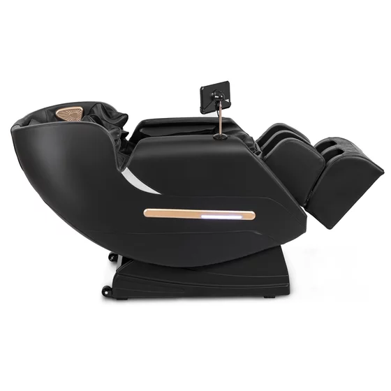 Fotoliu cu Masaj Maximus, 75x142/165x102 h cm, Piele Ecologica, Negru picture - 8