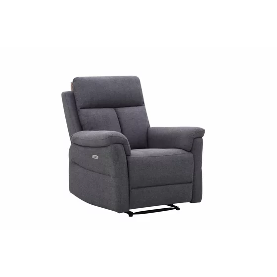 Fotoliu Cu Recliner Baxter, Actionare Electrica, 87x94x102 h cm, Stofa Gri picture - 5