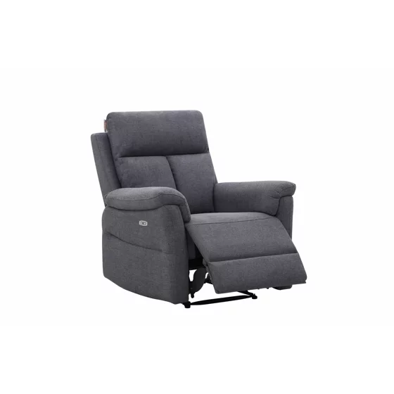 Fotoliu Cu Recliner Baxter, Actionare Electrica, 87x94x102 h cm, Stofa Gri picture - 1