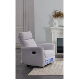 Fotoliu Cu Recliner Bolton 5651, Actionare Electrica, 85x94x105 h cm, Stofa Gri Silver