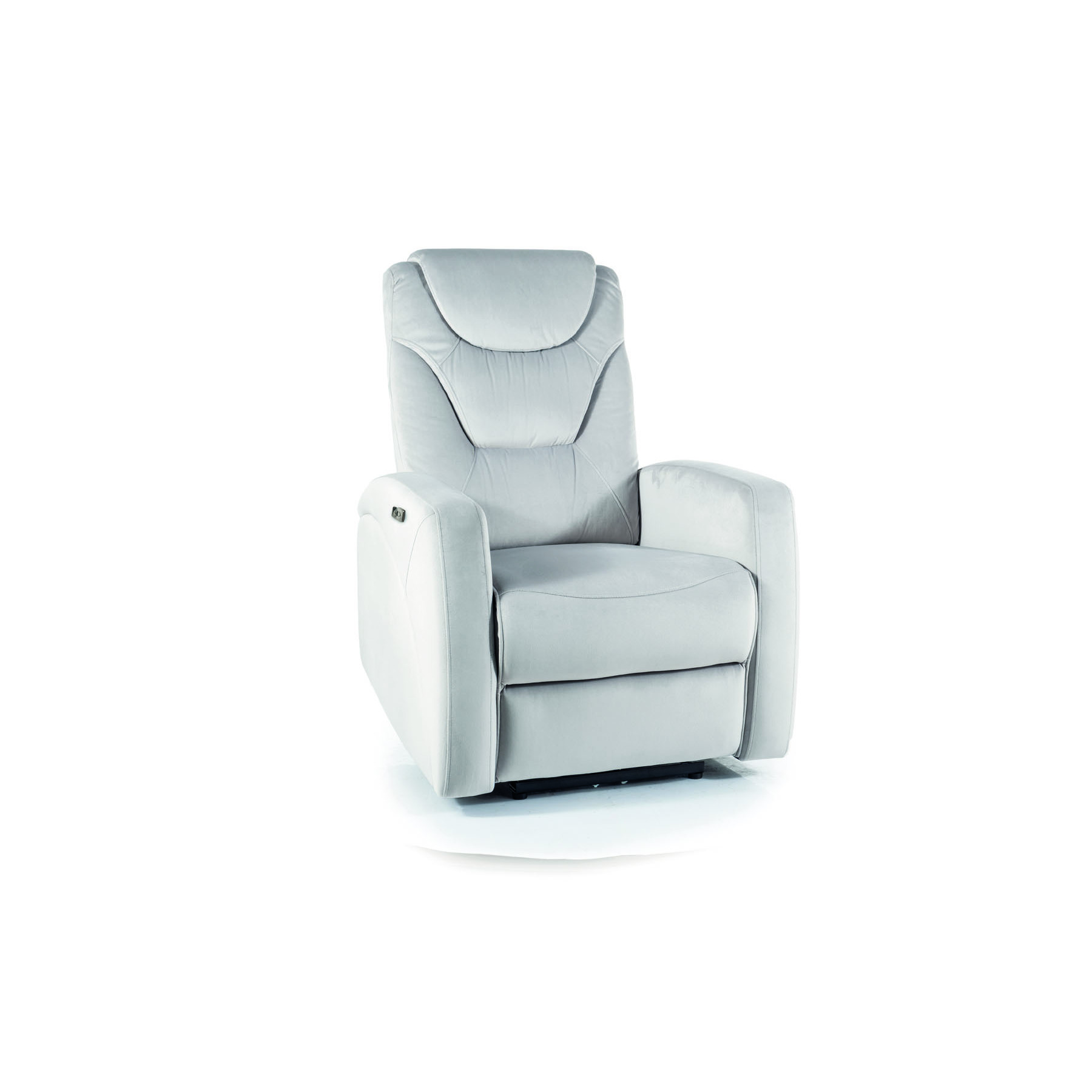 Fotoliu cu recliner electric selle 125, 79x94-160x107 cm, gri deschis