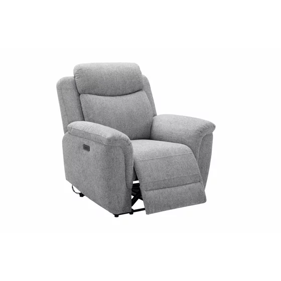 Fotoliu Cu Recliner Gregory, Actionare Electrica, 97x95x102 h cm, Stofa Gri picture - 1