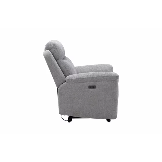 Fotoliu Cu Recliner Gregory, Actionare Electrica, 97x95x102 h cm, Stofa Gri picture - 3