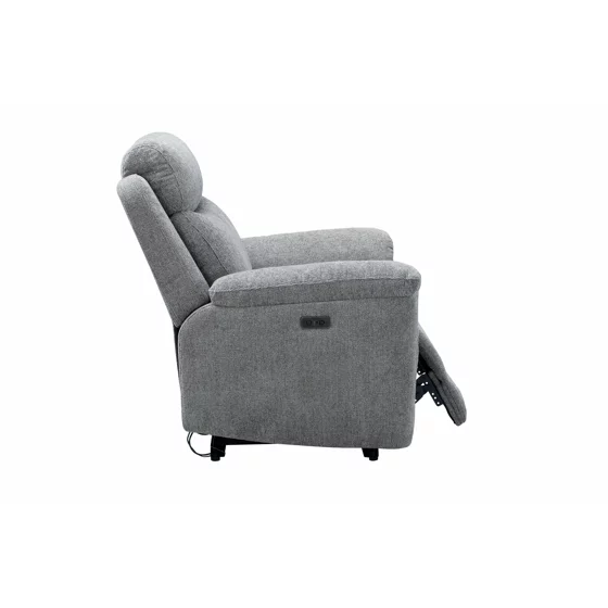 Fotoliu Cu Recliner Gregory, Actionare Electrica, 97x95x102 h cm, Stofa Gri picture - 5