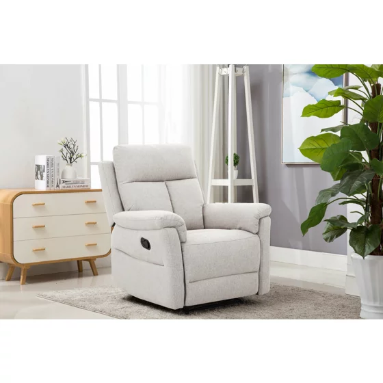 Fotoliu Cu Recliner Lema, Actionare Manuala, 87x94x102 h cm, Stofa Crem picture - 1