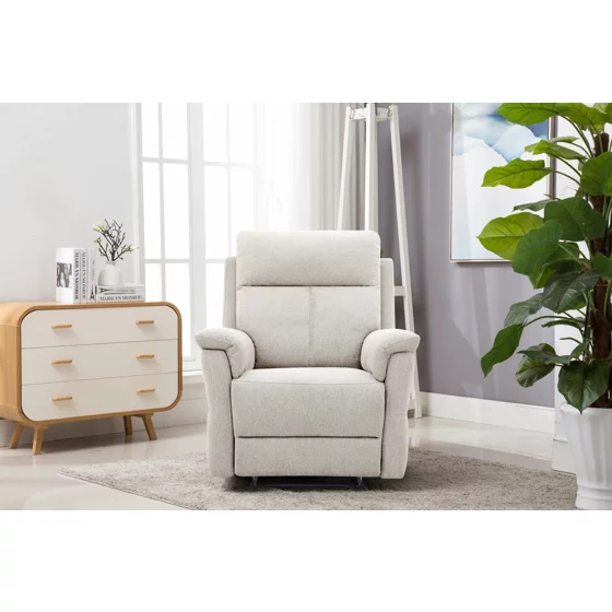 Fotoliu Cu Recliner Lema, Actionare Manuala, 87x94x102 h cm, Stofa Crem picture - 5