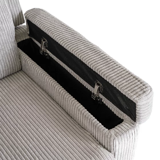 Fotoliu Cu Recliner Sakura, 73x85-136-160x105 cm, Stofa Raiata, Gri picture - 12