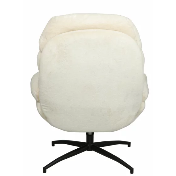 Fotoliu cu Taburet Argos, 83x93x102 h cm, Stofa Crem picture - 5