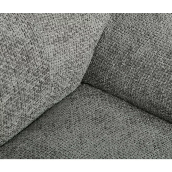 Fotoliu cu Taburet Hava, 83x93x99 h cm, Stofa, Gri picture - 6