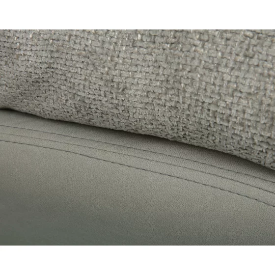 Fotoliu cu Taburet Hava, 83x93x99 h cm, Stofa, Gri picture - 7