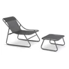 Fotoliu de Gradina cu Taburet Kamfo, 105x60x90 h cm, Structura Metalica, Gri picture - 4