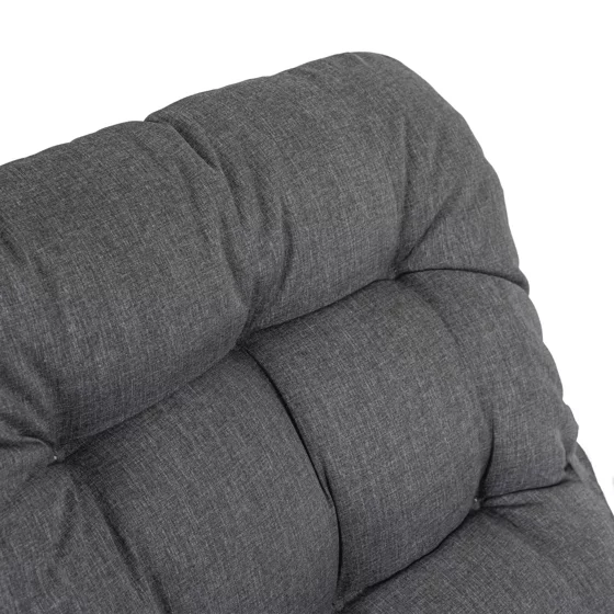 Fotoliu de Gradina cu Taburet Kamfo, 105x60x90 h cm, Structura Metalica, Gri picture - 7