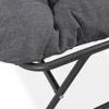 Fotoliu de Gradina cu Taburet Kamfo, 105x60x90 h cm, Structura Metalica, Gri picture - 8