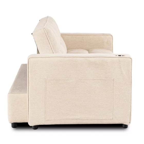 Fotoliu Dublu Extensibil Astana 2, 164x103x82 h cm, Stofa, Beige picture - 5