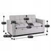 Fotoliu Dublu Extensibil Astana 2, 164x103x82 h cm, Stofa, Gri picture - 9