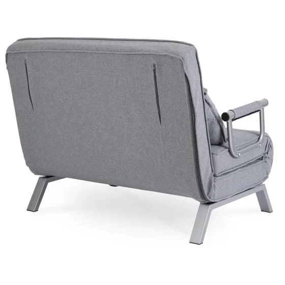 Fotoliu Dublu Extensibil Bamako 2, 105.5x72-185x83 cm, Stofa, Gri picture - 4