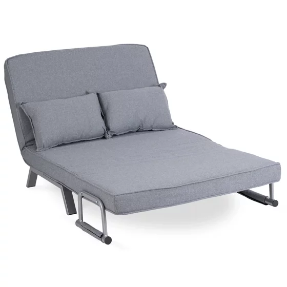 Fotoliu Dublu Extensibil Bamako 2, 105.5x72-185x83 cm, Stofa, Gri picture - 7