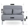 Fotoliu Dublu Extensibil Bamako 2, 105.5x72-185x83 cm, Stofa, Gri picture - 8