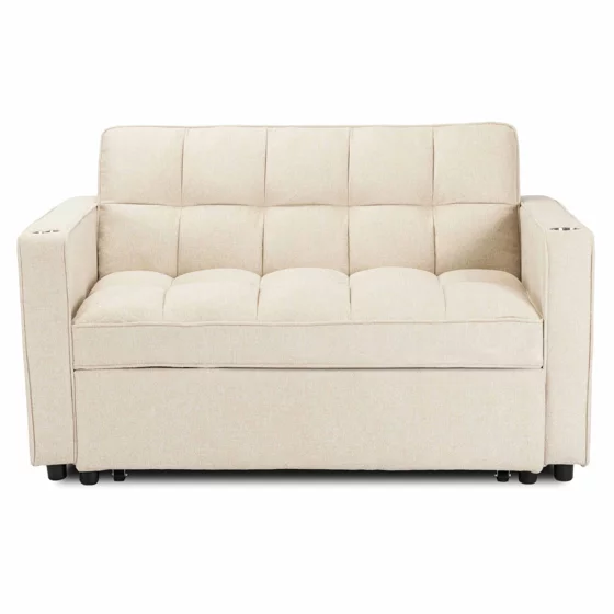 Fotoliu Dublu Extensibil Astana, 141x103x84 h cm, Stofa, Beige picture - 6