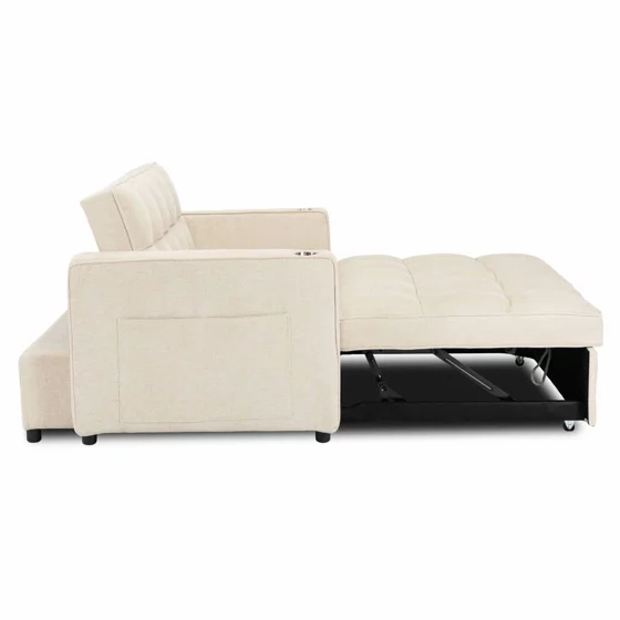 Fotoliu Dublu Extensibil Astana, 141x103x84 h cm, Stofa, Beige picture - 4