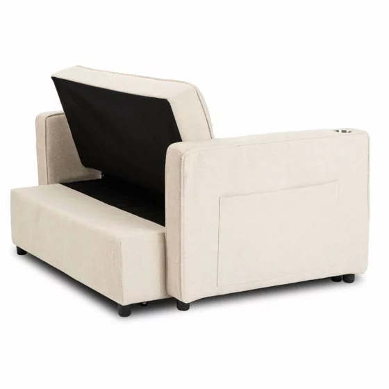 Fotoliu Dublu Extensibil Astana, 141x103x84 h cm, Stofa, Beige picture - 8