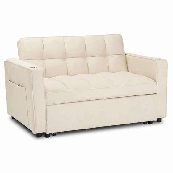 Fotoliu Dublu Extensibil Astana, 141x103x84 h cm, Stofa, Beige picture - 2