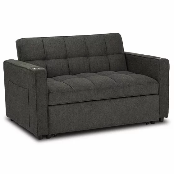 Fotoliu Dublu Extensibil Astana, 141x103x84 h cm, Stofa, Negru picture - 2