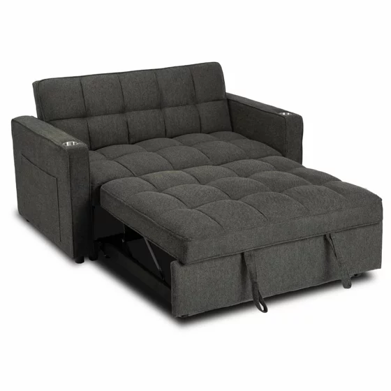 Fotoliu Dublu Extensibil Astana, 141x103x84 h cm, Stofa, Negru picture - 10