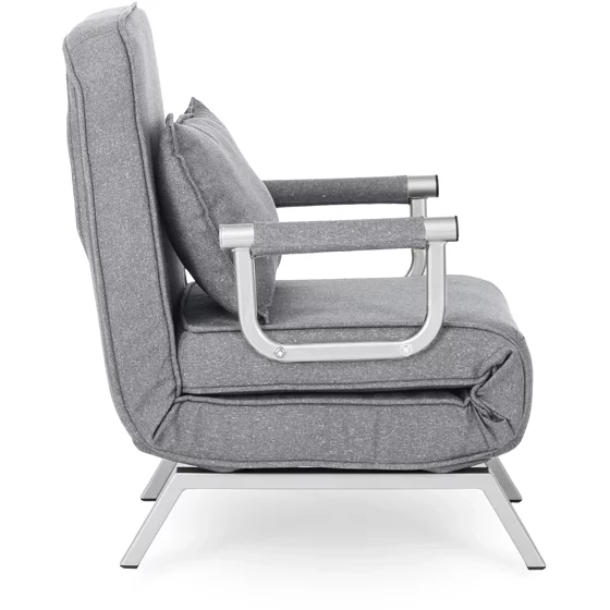 Fotoliu Extensibil Bamako, 63x72-183x83 cm, Stofa, Gri picture - 5