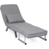 Fotoliu Extensibil Bamako, 63x72-183x83 cm, Stofa, Gri picture - 9