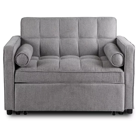 Fotoliu Extensibil Karole, 120x100-193x87 h cm, Stofa, Gri picture - 5