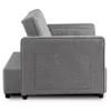 Fotoliu Extensibil Karole, 120x100-193x87 h cm, Stofa, Gri picture - 6