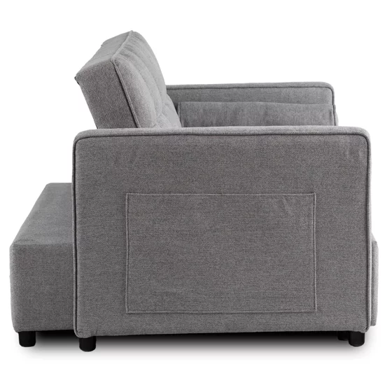 Fotoliu Extensibil Karole, 120x100-193x87 h cm, Stofa, Gri picture - 6