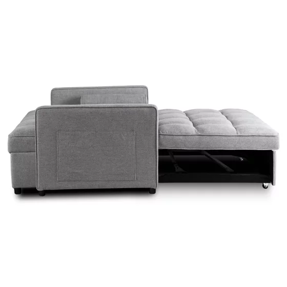 Fotoliu Extensibil Karole, 120x100-193x87 h cm, Stofa, Gri picture - 2