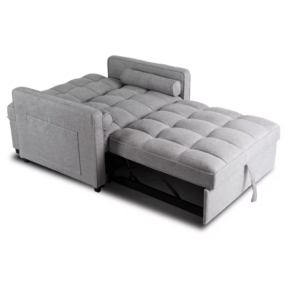 Fotoliu Extensibil Karole, 120x100-193x87 h cm, Stofa, Gri picture - 9