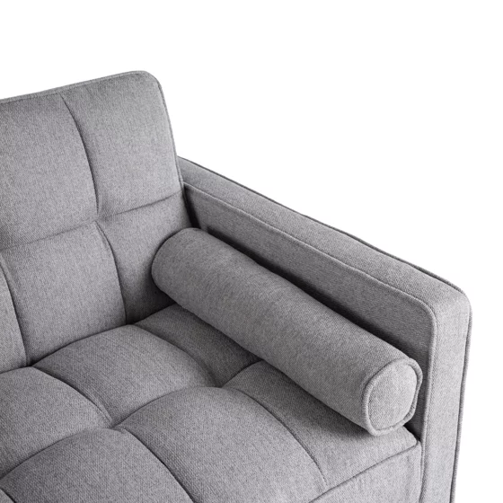 Fotoliu Extensibil Karole, 120x100-193x87 h cm, Stofa, Gri picture - 10