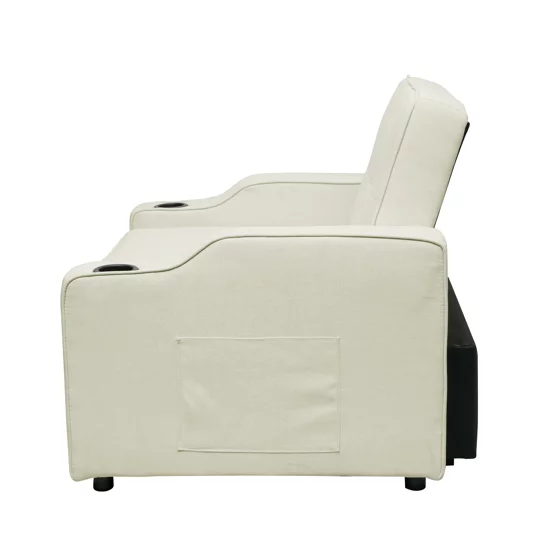 Fotoliu Extensibil Nixi, 96.5x84.5x81 h cm, Stofa, Crem,m picture - 6